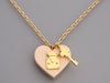 Louis Vuitton Rose Velours Lock Me Heart Necklace