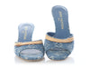 Louis Vuitton Denim Monogram 6am Mules