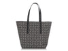 Loewe Navy Anagram Jacquard and Calfskin T Tote Bag