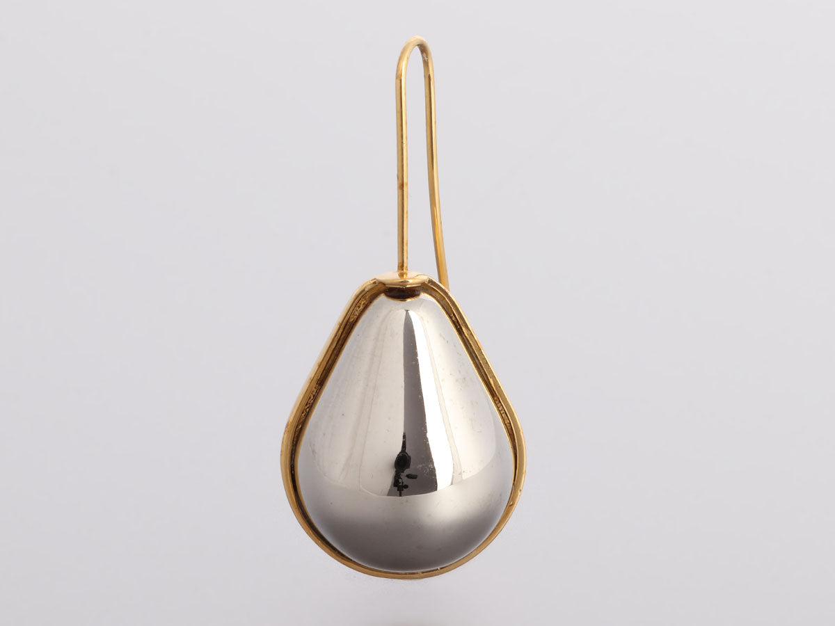 Logo Sterling Silver Drop Earrings in Gold - Loewe