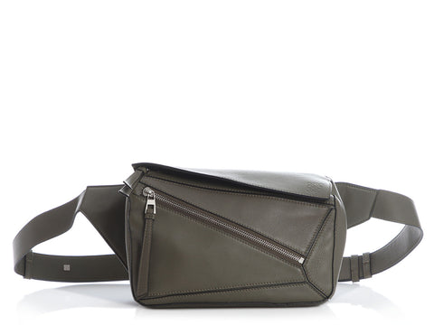 Loewe Khaki Small Puzzle Bumbag