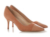 Manolo Blahnik Camel Suede and Snakeskin BB Pumps