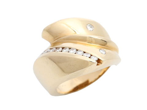 Matthew Hoffman 14K Yellow Gold Diamond Ring