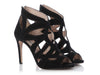 Miu Miu Black Suede Cutout Sandals