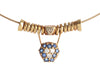Vintage Yellow Gold Sapphire and Diamond Necklace
