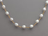 14K Yellow Gold Gray Freshwater Pearl Long Necklace