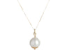 14K Yellow Gold 15mm South Sea Pearl Pendant Necklace