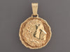 14K Yellow Gold Large Lion Head Medallion