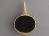 18K Yellow Gold Onyx and Ruby Cameo Pendant