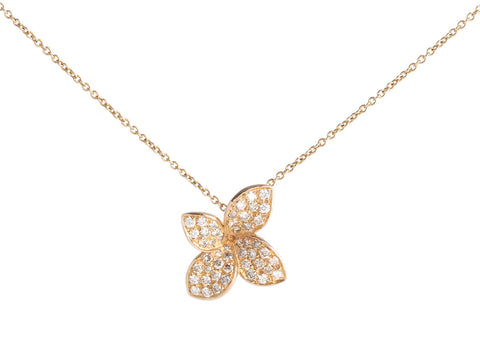 Pasquale Bruni 18K Rose Gold Petit Garden Diamond Pendant Necklace