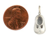 14K White Gold Diamond Baby Shoe Charm
