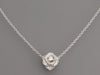 Piaget 18K White Gold Diamond Rose Pendant Necklace