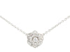 Piaget 18K White Gold Diamond Rose Pendant Necklace