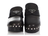 Prada Black Leather Studded Clogs