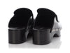 Prada Black Leather Studded Clogs