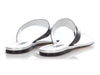 Prada Black and Silver Flat Thong Sandals