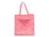 Prada Pink Raffia Crochet Tote