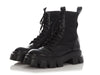 Prada Black Lace-Up Combat Boots