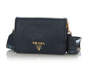 Prada Navy Daino Leather Shoulder Bag