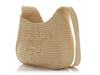 Prada Beige Raffia Crochet Shoulder Bag