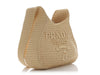 Prada Beige Raffia Crochet Shoulder Bag