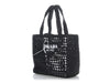 Prada Mini Black Woven Raffia Tote