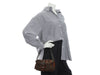 Prada Brown Ricamo Tweed and Crystal Flap
