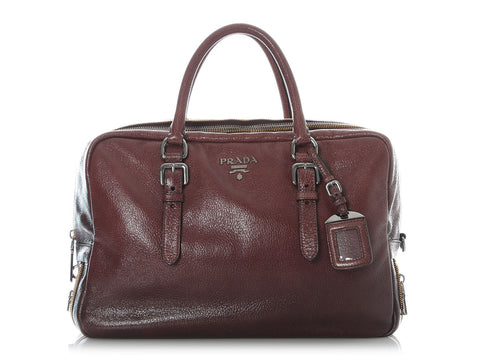 Prada Lampone Cervo Lux Bauletto Bag