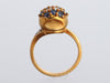 Vintage 18K Yellow Gold Sapphire and Diamond Ring