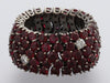 Rhodium and 18K White Gold Ruby and Diamond Flex Band Ring