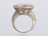 Vendoro 18K White Gold Morganite and Diamond Ring
