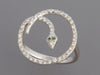 Ileana Makri 18K White Gold Diamond Lucky Snake Ring