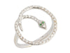 Ileana Makri 18K White Gold Diamond Lucky Snake Ring