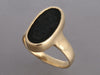 14K Yellow Gold Onyx Skull Intaglio Signet Ring