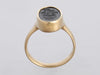 14K Yellow Gold Onyx Skull Intaglio Signet Ring