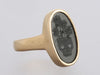 14K Yellow Gold Onyx Skull Intaglio Signet Ring