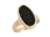 14K Yellow Gold Onyx Skull Intaglio Signet Ring