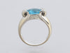 14K White Gold Blue Topaz Ring