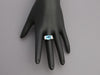14K White Gold Blue Topaz Ring