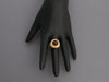 18K Yellow Gold Amber Ring