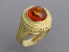 18K Yellow Gold Amber Ring