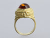 18K Yellow Gold Amber Ring