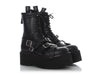 R13 Black Leather Strapped Double Stack Boots