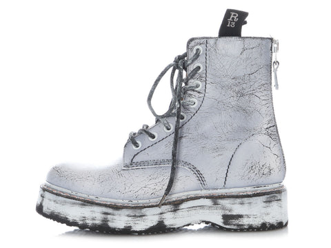 R13 Distressed Combat Boots