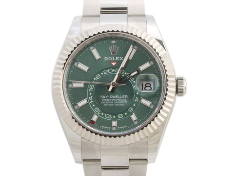 Rolex Stainless Steel Sky-Dweller GMT Watch 42mm