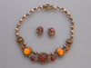 Stephen Dweck Bronze Necklace and Clip Earrings Set