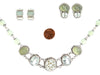 Stephen Dweck Green Necklace and Two-Pair Clip Earrings Set