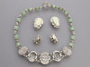 Stephen Dweck Green Necklace and Two-Pair Clip Earrings Set