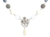 Stephen Dweck Sterling Silver Blue Beaded Necklace