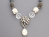 Stephen Dweck Sterling Silver Blue Beaded Necklace